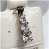 Image 2 : 79) STERLING SILVER CUBIC ZIRCONIA PENDANT