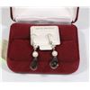 Image 1 : 41) STERLING SILVER SMOKEY QUARTZ EARRINGS