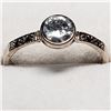 Image 1 : 33) STERLING SILVER CZ MARCASITE RING SIZE 8