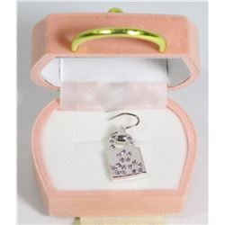 26) STERLING SILVER AMETHYST PURSE PENDANT