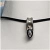 Image 1 : 43) STERLING SILVER CUBIC ZIRCONIA PENDANT