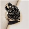 Image 2 : 36) STERLING SILVER CZ MARCASITE PENDANT