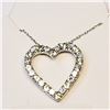 Image 1 : 50) STERLING SILVER PERIDOT CZ NECKLACE