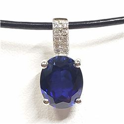 68) STERLING SILVER CUBIC ZIRCONIA NECKLACE