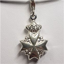 66) STERLING SILVER NECKLACE