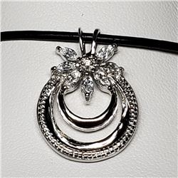 15) STERLING SILVER CUBIC ZIRCONIA PENDANT