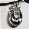 Image 2 : 15) STERLING SILVER CUBIC ZIRCONIA PENDANT