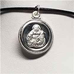 34) STERLING SILVER BUDDHA PENDANT