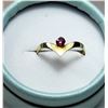 Image 1 : 7)  VINTAGE 585 K (14kT) GOLD & RUBY