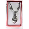 Image 1 : 15)  SILVER TONE HEART & STAR PENDANT