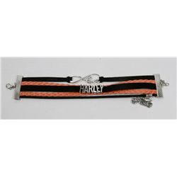 NEW ORANGE & BLACK HARLEY DAVIDSON BRACELET