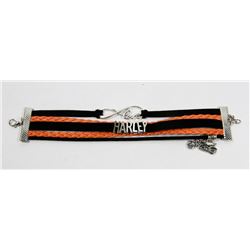 NEW ORANGE & BLACK HARLEY DAVIDSON BRACELET