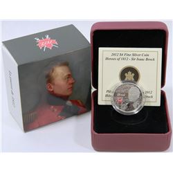 2012 CANADIAN FINE SILVER $4 COIN HEROES OF 1812