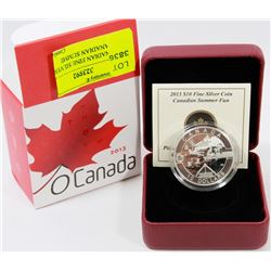 2013 CANADIAN FINE SILVER $10 COIN -CANADIAN SUMMER