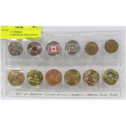 CANADIAN TOMBAC NICKEL/QUARTER BU DOLLAR SET