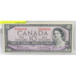 1954 CANADIAN 10 DOLLAR BILL
