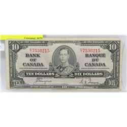 1937 CANADIAN 10 DOLLAR BILL