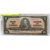 Image 1 : 1937 CANADIAN KING GEORGE VI  2 DOLLAR BILL