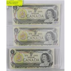 SET OF 1973 MINT CONDITION SEQUENTIAL DOLLAR BILLS