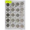 Image 1 : STOCK SHEET OF 20 CANADIAN ONE DOLLAR COINS
