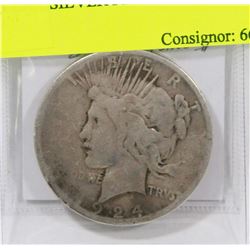 1924 USA SILVER PEACE DOLLAR