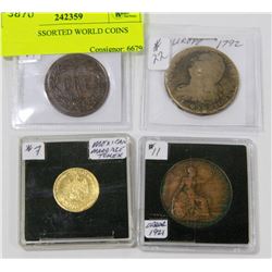 LOT OF ASSORTED WORLD COINS