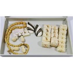 COLLECTION OF JEWELRY, POSSIBLE BONE