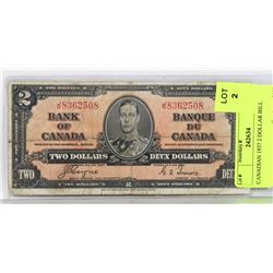 1937 CANADIAN 2 DOLLAR BILL