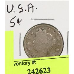 1907 USA 5 CENT COIN