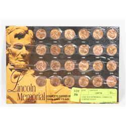 LINCOLN MEMORIAL COMPLETE COPPER PENNY