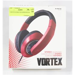 VORTEX STEREO HEADPHONES RED