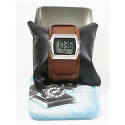 FOSSIL MEN'S WATCH WITH LEATHER BRACELET