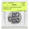 Image 1 : LOT OF 5-1 GRAM SILVER BARS INCL HORSES AND