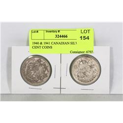 1940 & 1941 CANADIAN SILVER 50 CENT COINS