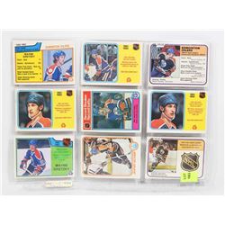 SHEET OF 1980'S GRETZKY CARDS