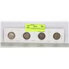 Image 1 : LOT OF 4 CANADIAN SILVER 25 CENT COINS