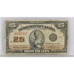 1923 DOMINION OF CANADA SHINPLASTER