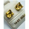 Image 2 : 14K YELLOW GOLD CITRINE EARRINGS
