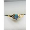 Image 1 : 10K YELLOW GOLD OPAL DIAMOND RING