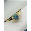 Image 2 : 10K YELLOW GOLD OPAL DIAMOND RING