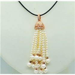 STERLING SILVER FRESHWATER PEARL PENDANT NECKLACE