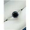 Image 2 : 10K WHITE GOLD BLACK DIAMOND RING