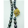 Image 2 : STERLING SILVER FRESHWATER PEARL CZ BALL NECKLACE
