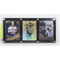 3 FRAMED CONNOR MCDAVID TIM HORTON INSERT CARDS