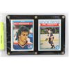 Image 1 : 2 FRAMED DALE HAWERCHUK OPC ROOKIE CARDS