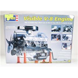 REVELL VISIBLE V8 ENGINE, 12" LONG, NEW