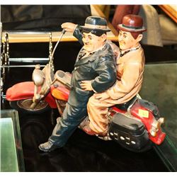LAUREL AND HARDY MOTORCYCLE ORNAMENT