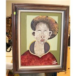 FRAMED OIL ON CANVAS