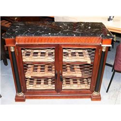 STONE TOP WINE RACK, 40"X17"X32" - AS IS