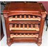 Image 1 : SMALL WOOD WINE RACK CABINET, 28"X19"X31"